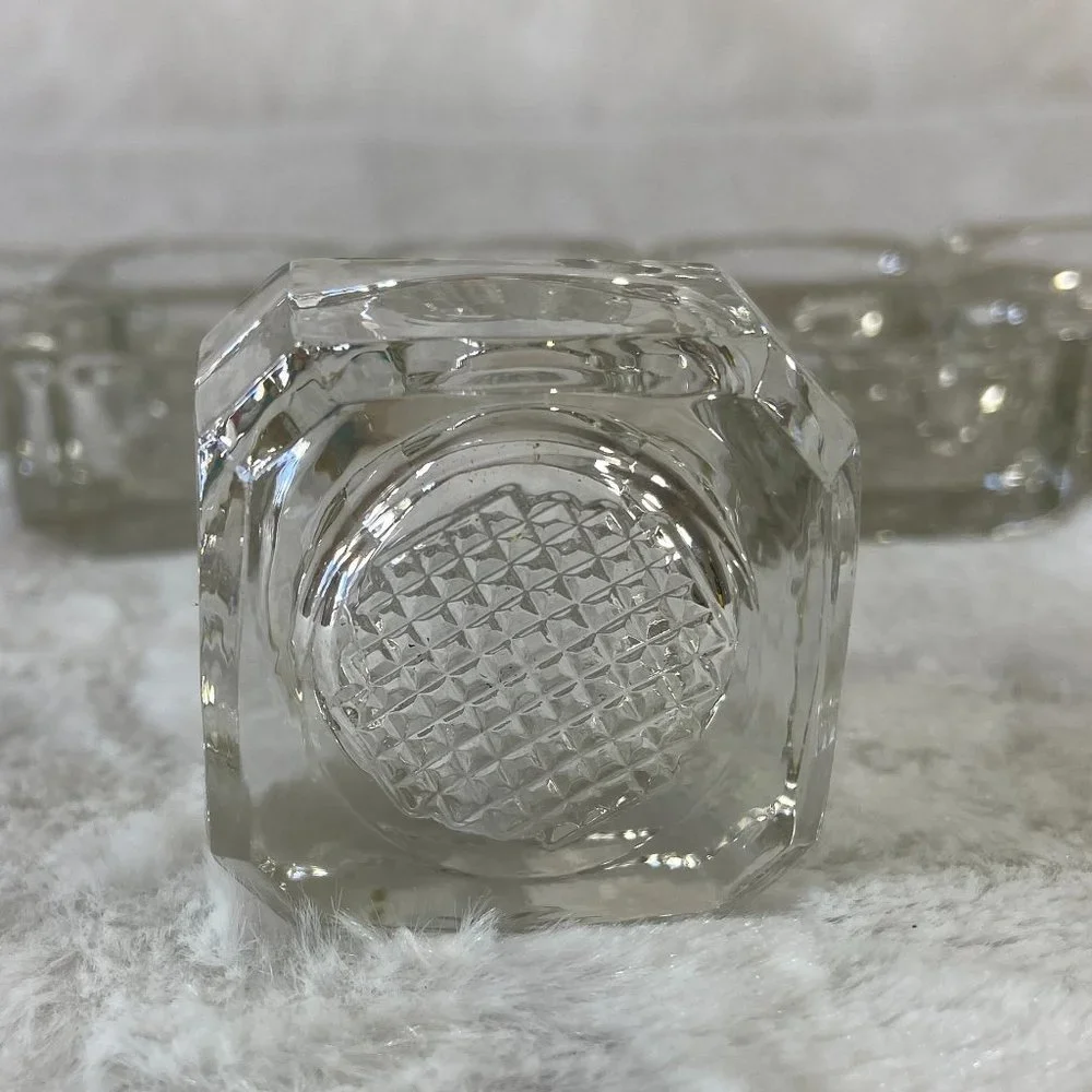 Antique Salt Cellars Salt Dips glass clear crystal open faced . 10 Total - Picture 7 of 11